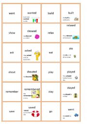 English Worksheet: Memory past tense