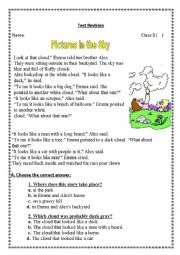 English Worksheet: Grade 3 test revision