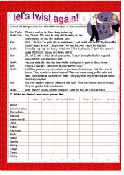 English Worksheet: Reading Comprehension_ Music and Dance