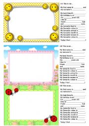 English Worksheet: personal identification