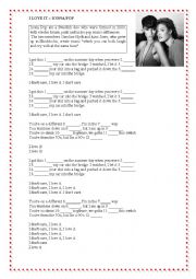 English Worksheet: Song: I love it (I dont care) by Icona Pop