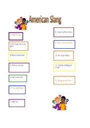 English Worksheet: American Slang! (3 Pages)