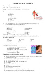 English Worksheet: Confessions of a shopaholic