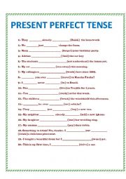 English Worksheet: Present Perfect tense