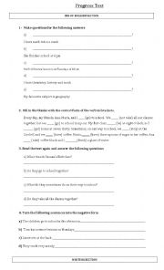English Worksheet: Simple present Test