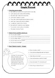 English Worksheet: Simple Present