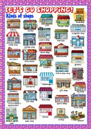 English Worksheet: Shopping Picture Dictionary#1