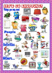 English Worksheet: Shopping Picture Dictionary#2