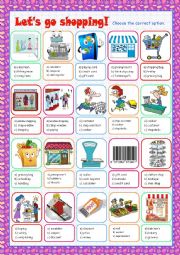 English Worksheet: Shopping Multiple Choice