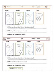 English Worksheet: weather 