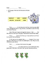 English Worksheet: Gap fill