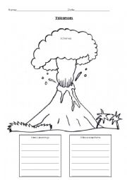 English Worksheet: Volcanoes