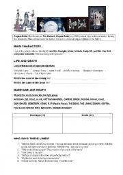 English Worksheet: CORPSE BRIDE