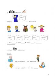 English Worksheet: Feelings