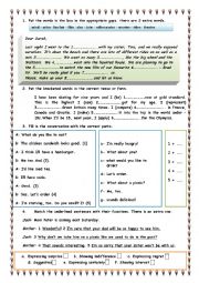 English Worksheet: language execices