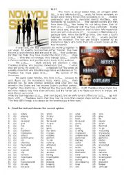 English Worksheet: Now You See Me