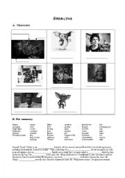 English Worksheet: The Gremlins