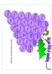 English Worksheet: Board Game - Five Senses