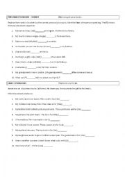 English Worksheet: PRONOUNS