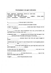 English Worksheet: Erosion