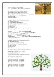 English Worksheet: Tie a yellow ribbon