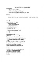 English Worksheet: lucky by glee
