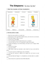 English Worksheet: The Simpsons