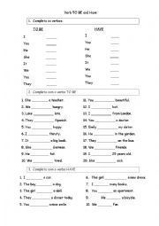 English Worksheet: Verb To Be