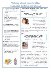 English Worksheet: Will and Would to talk about habits