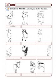 English Worksheet: Domestic Animals - Part 03