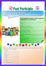 English Worksheet: Past participle