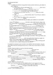 English Worksheet: Grammar review