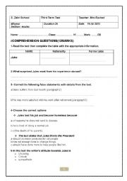 English Worksheet: bac blanc test 2013