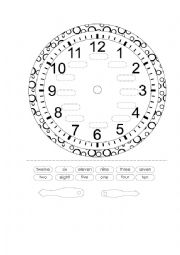 English Worksheet: clock