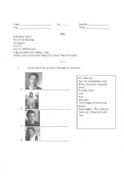 English Worksheet: Glee Worksheet 