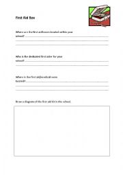 English Worksheet: First Aid Box