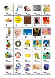 English Worksheet: Diagraph and Triagraph Flashcards Set 1