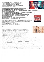 English Worksheet: ROBIN THICKE  BLURRED LINES   A  SONG - EASY 