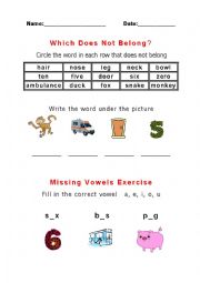 English Worksheet: Vocabulary worksheet 2