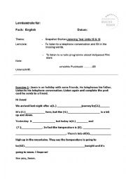 English Worksheet: Snapshot Starter Unit 18 & 19 Listening Test