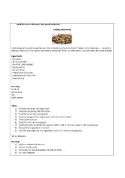 English Worksheet: a recipe for fattoush