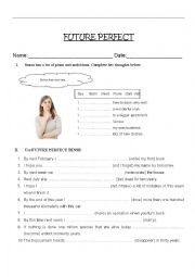 English Worksheet: Practice Future Perfect