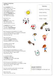 English Worksheet: Teardrops on Present Simple