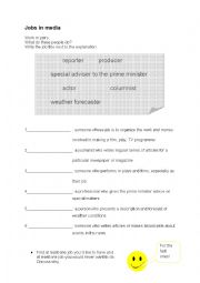 English Worksheet: Jobs in Media