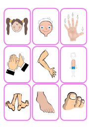 English Worksheet: Body parts- part 2