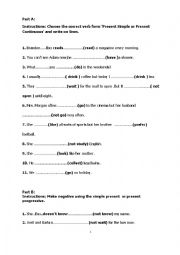 English Worksheet: Simple Present