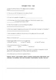 English Worksheet: Buckingham palace quiz