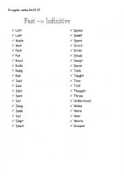 irregular verbs practice part 2