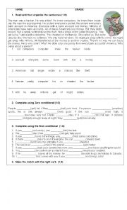 English Worksheet: Class activity