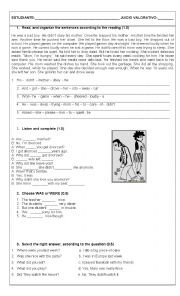 English Worksheet: Work in class